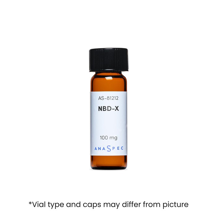 Bottle of NBD-X (6-(N-(7-Nitrobenz-2-oxa-1,3-diazol-4-yl)amino)hexanoic acid)